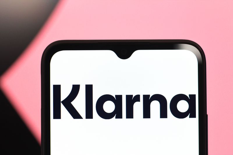Klarna logo on a smartphone screen