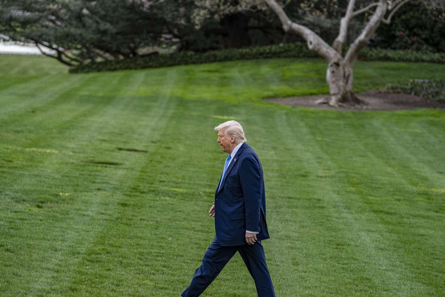 President Donald J Trump departs the White House for the weekend to mar largo Florida on March 28th 2024 Washington DC