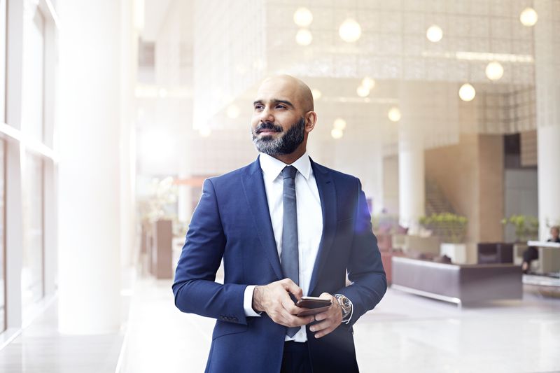 Executive in modern office