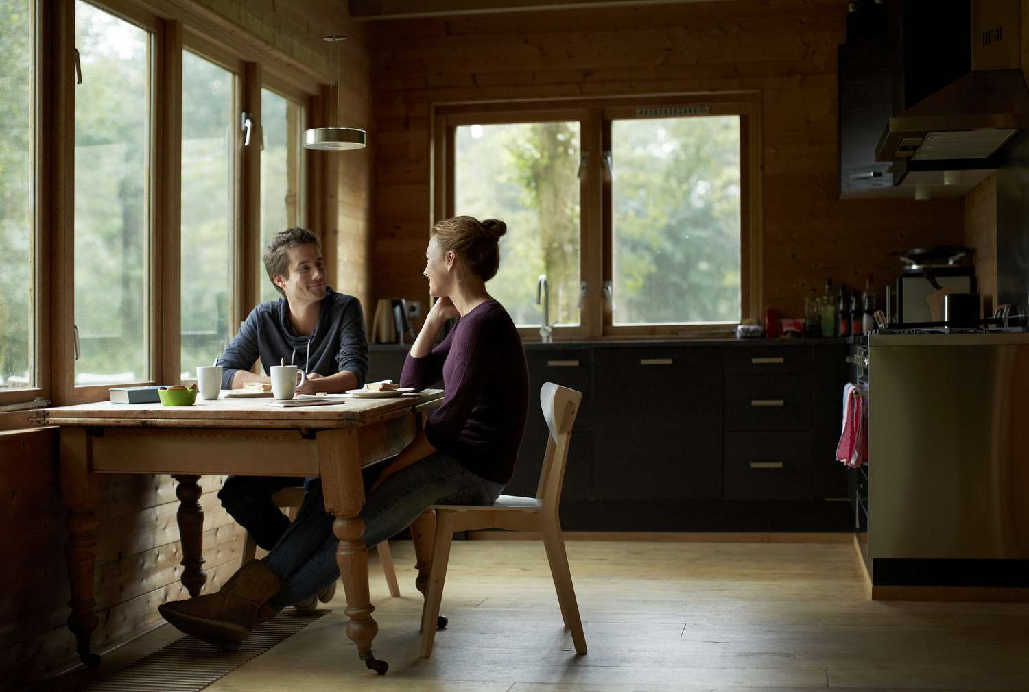A couple in a new home