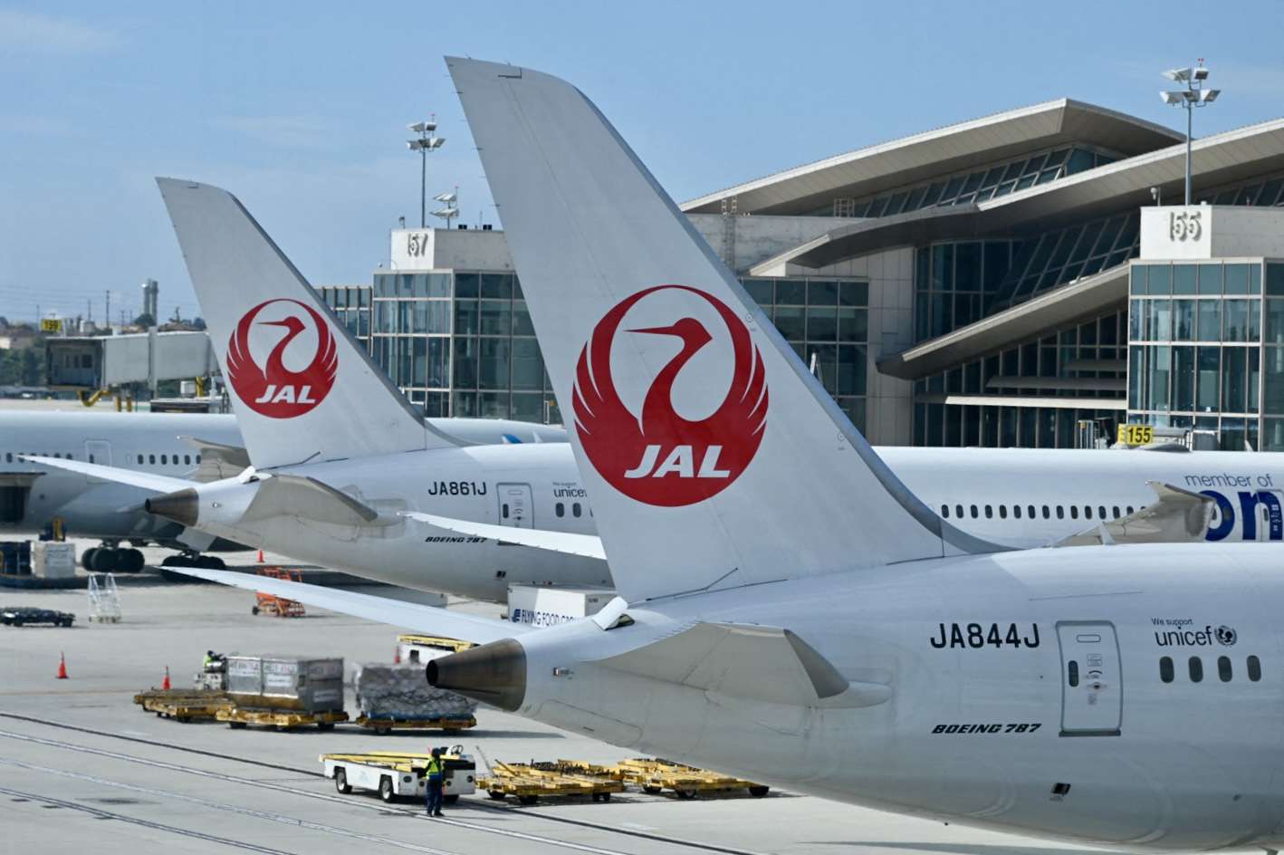 Japan Airlines Boeing 787 plane is seen at Los Angeles Airport (LAX), in Los Angeles