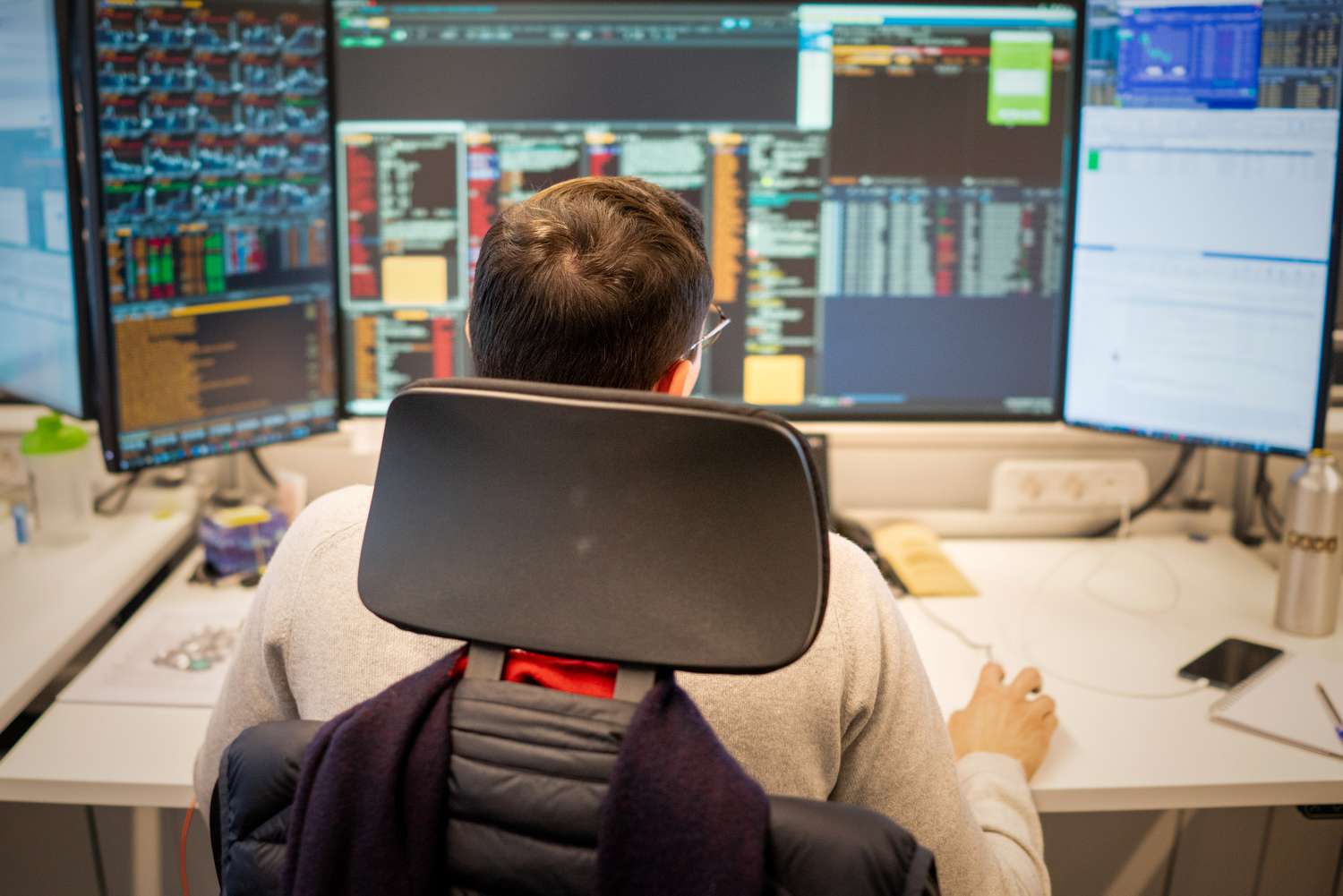 An employee working on the trading floor at the Citigroup Inc. offices in Paris, France, on Monday, Feb. 27, 2023. 