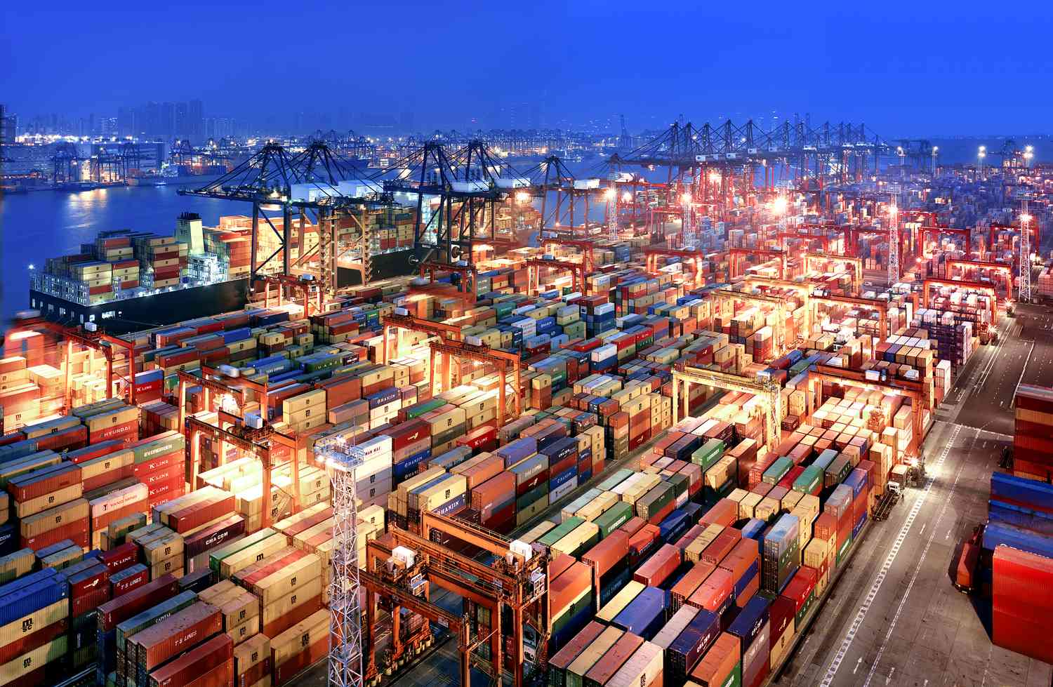 Container terminal in Hong Kong