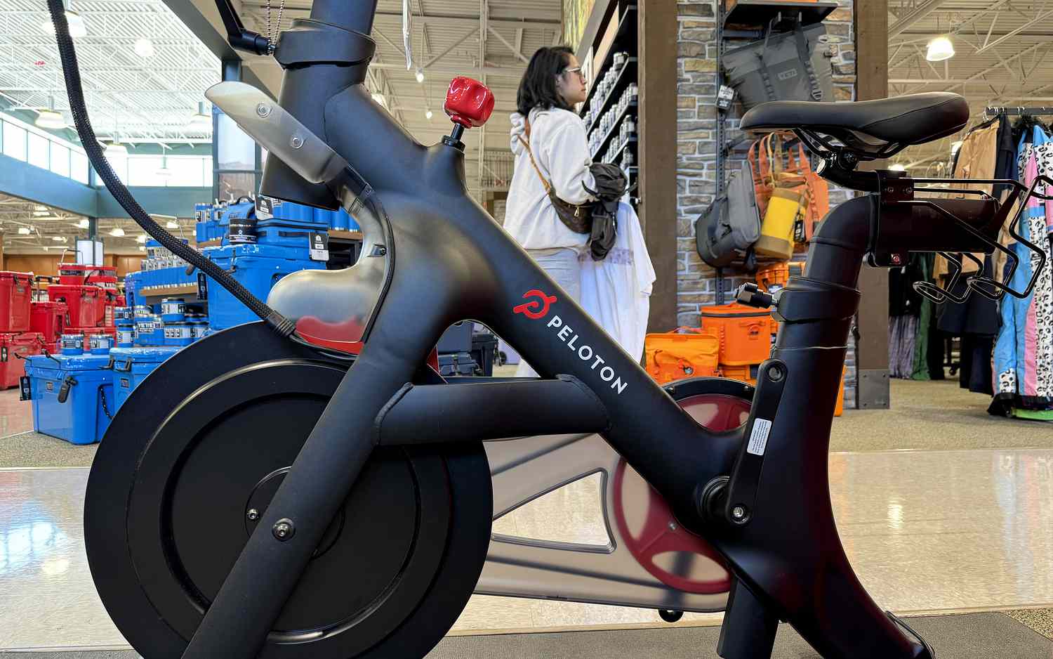Peloton bike at Dick's Sporting Goods.