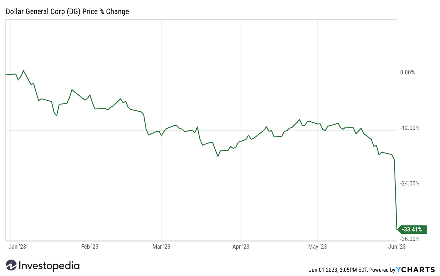 DG YTD chart