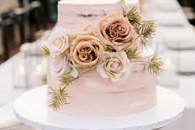 wedding cake with flowers