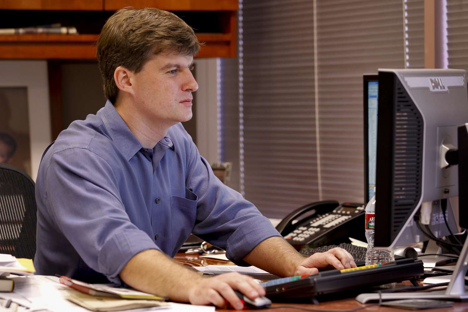 Michael Burry, former head of Scion Capital Group LLC, works in his office in Cupertino, California, U.S., on Monday, Sept. 6, 2010. 