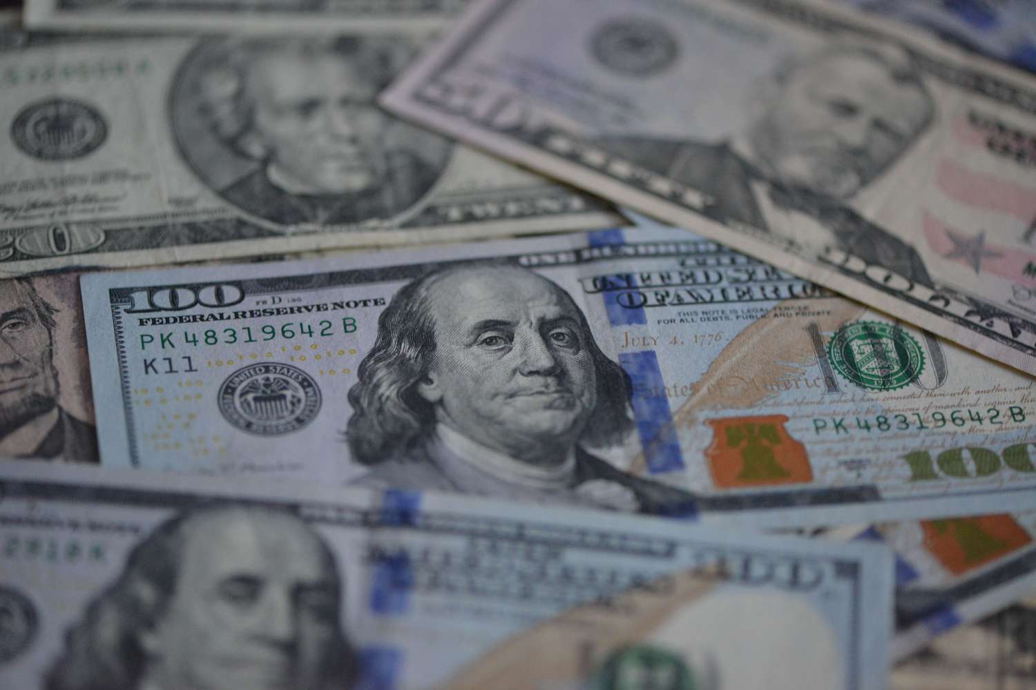 US dollars banknotes.