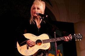 Dolly Parton performs at the launch of her Imagination Library of the United Kingdom - an educational initiative of her Dollywood Foundation that aims for every pre-school child to have their own library of books - at the Savoy Hotel in central London.
