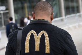 A South Africa's team attendee arrives at the venue of the McDonald's Worldwide Convention, held at the Fira Gran Via in Barcelona, on April 8, 2024. 