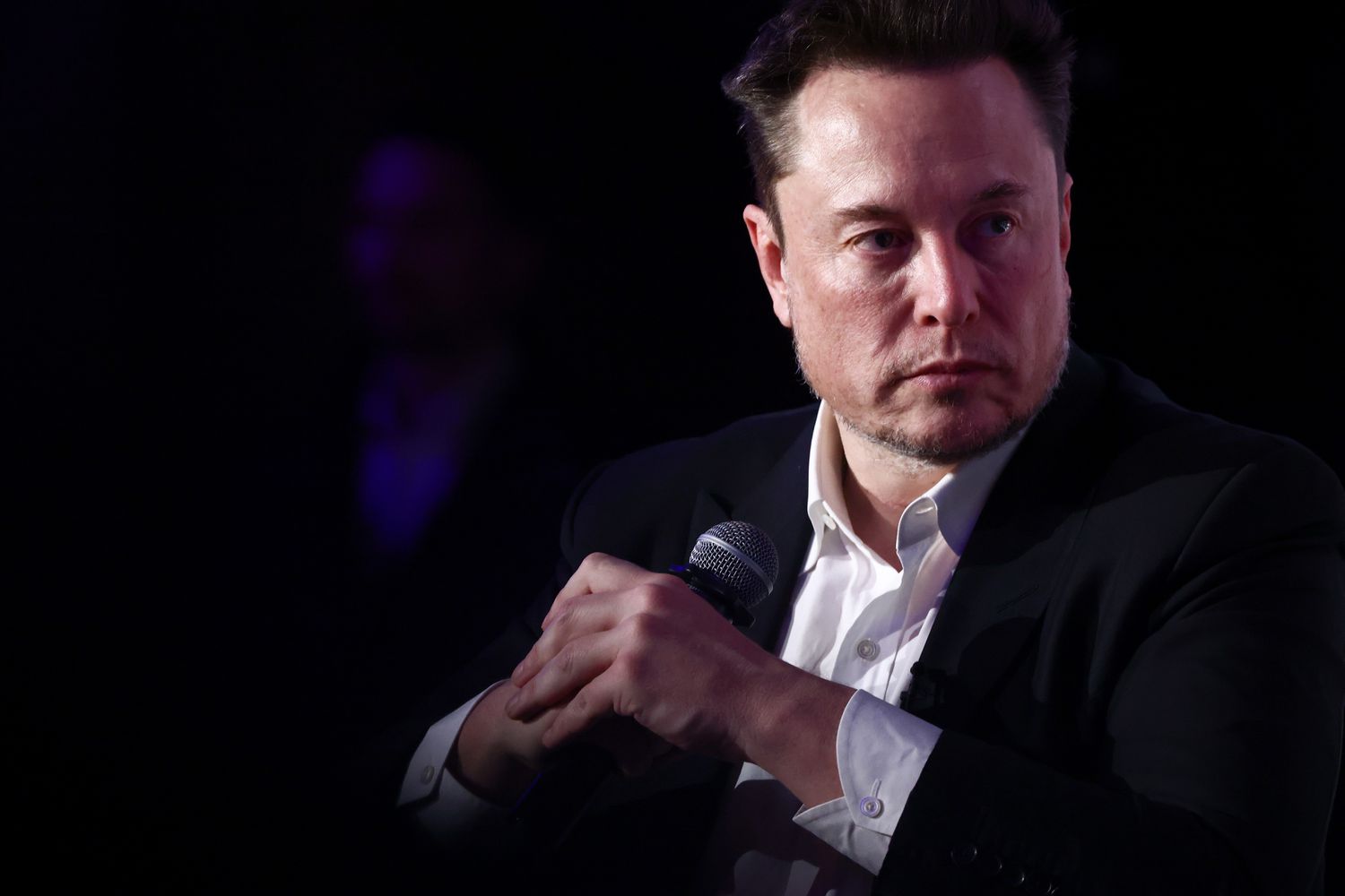 Elon Musk, owner of Tesla and the X (formerly Twitter) platform, attends a symposium on fighting antisemitism.