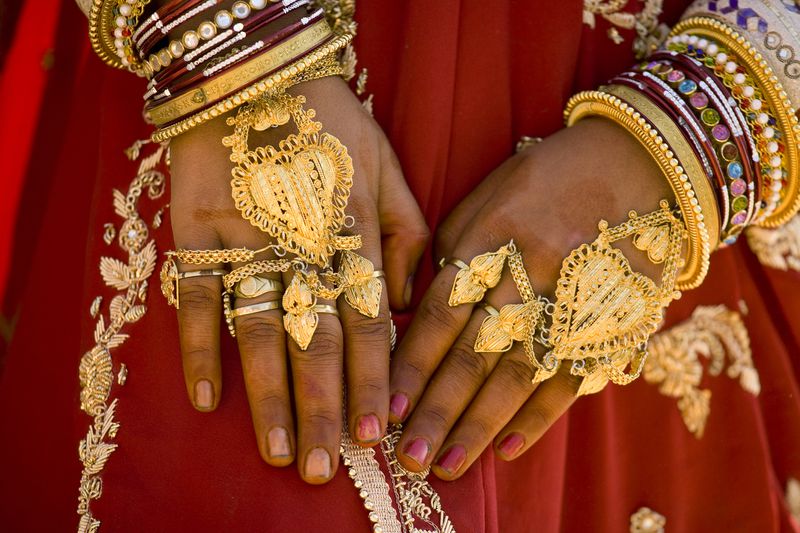 Detail of Rajput woman's jewelry
