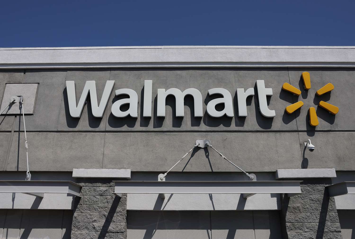 A view of a Walmart store on April 09, 2025 in San Leandro, California