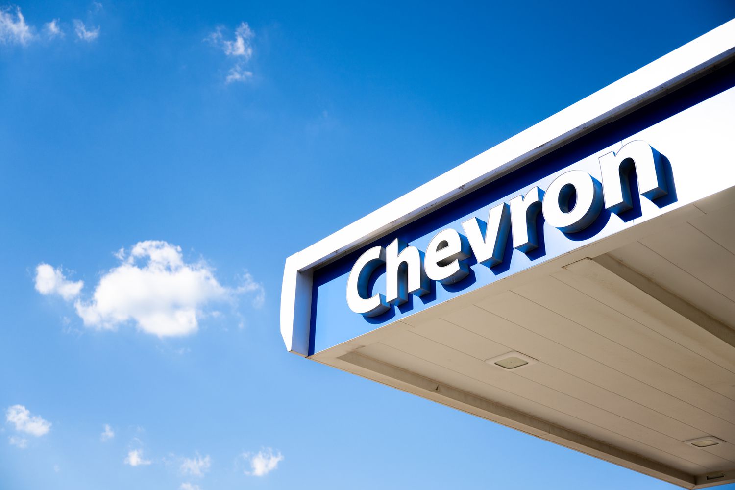 Chevron gas station.