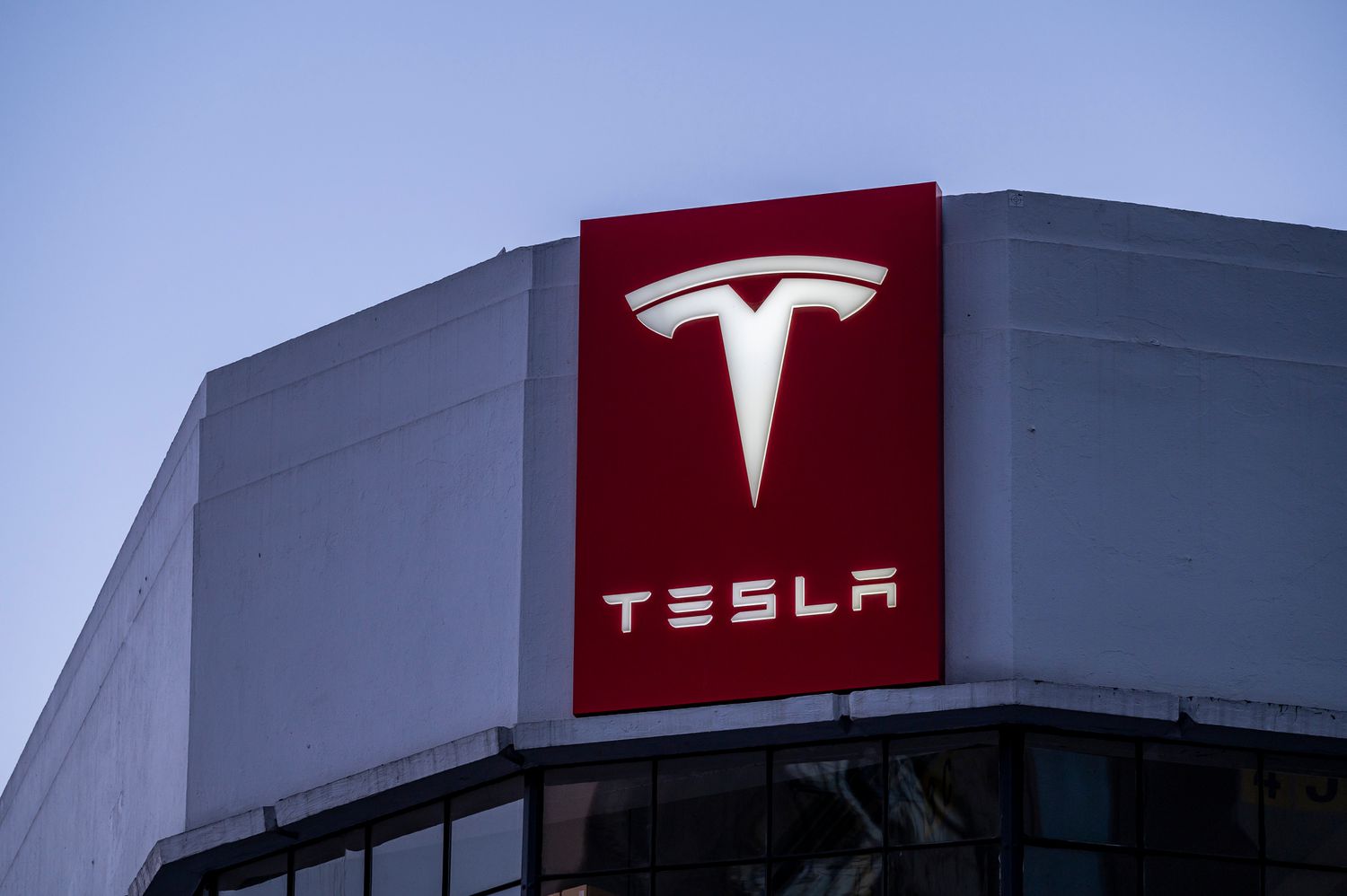 A Tesla store.