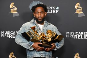 Kendrick Lamar poses with the Record Of The Year, Best Rap Performance, Song Of The Year, Best Music Video, Best Rap Song at The 67th Annual Grammy Awards, airing live from Crypto.com Arena in Los Angeles, California.