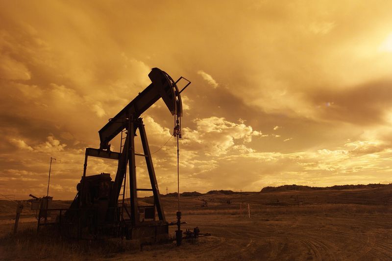 Oil derrick in a Texas oil field