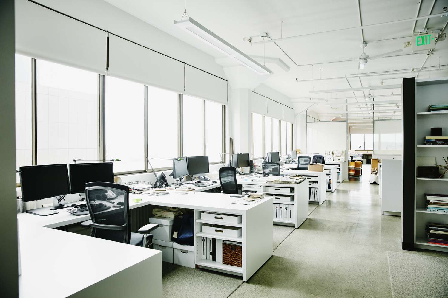 An office sits empty. 