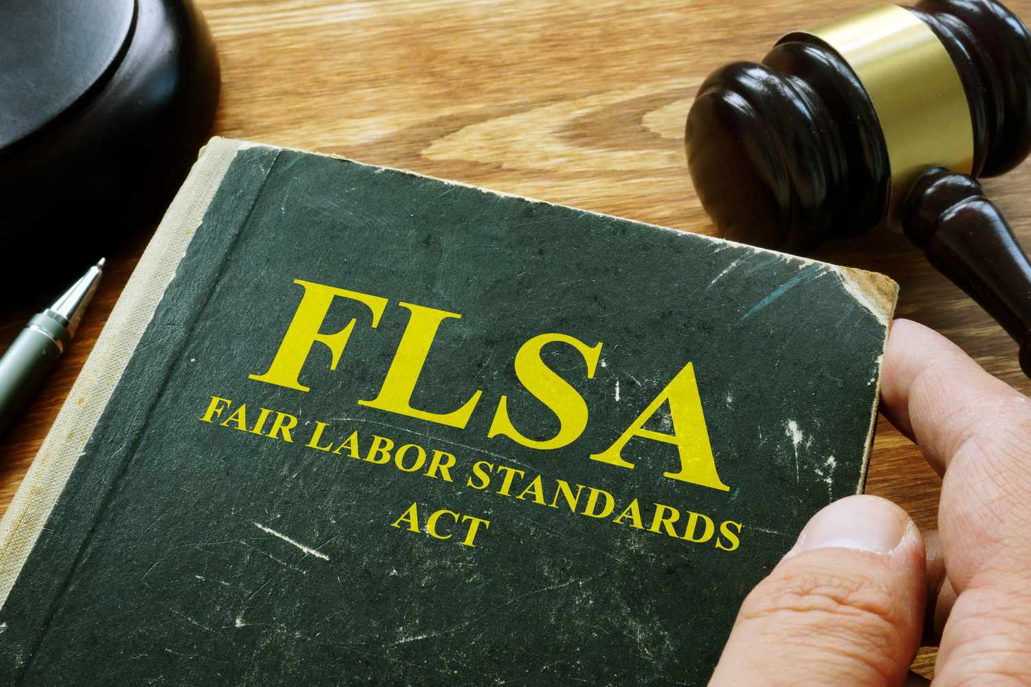 FSLA book with hand touching it