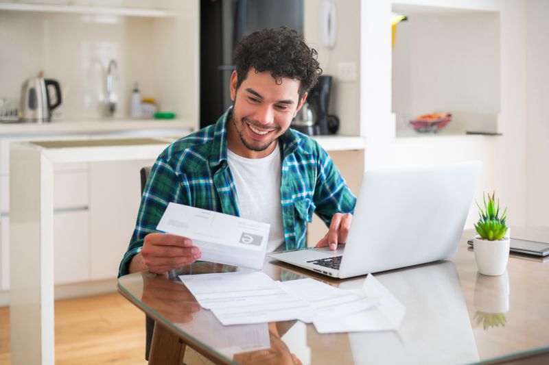 Young man applying for a loan