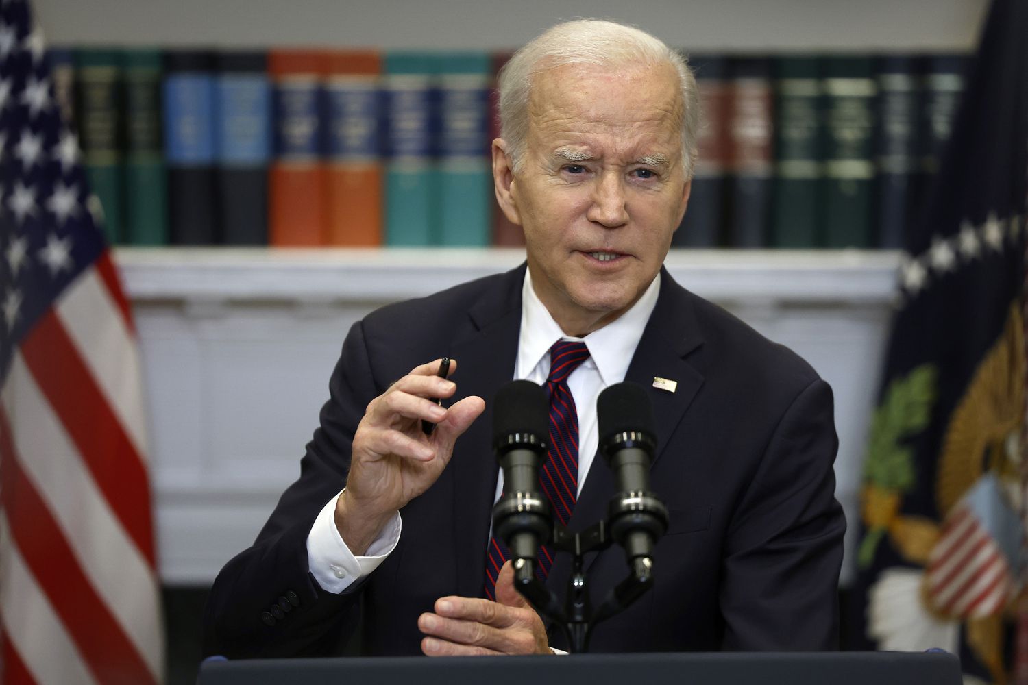resident Joe Biden delivers remarks on the debt ceiling at the White House on May 09, 2023 in Washington, DC. President Biden spoke following a meeting with Congressional lawmakers as they continue to negotiate raising the debt ceiling to avoid a government default