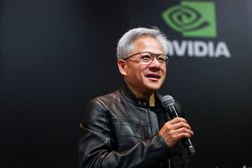 Jensen Huang, co-founder and CEO of Nvidia Corp., speaks during a news conference in Taipei.