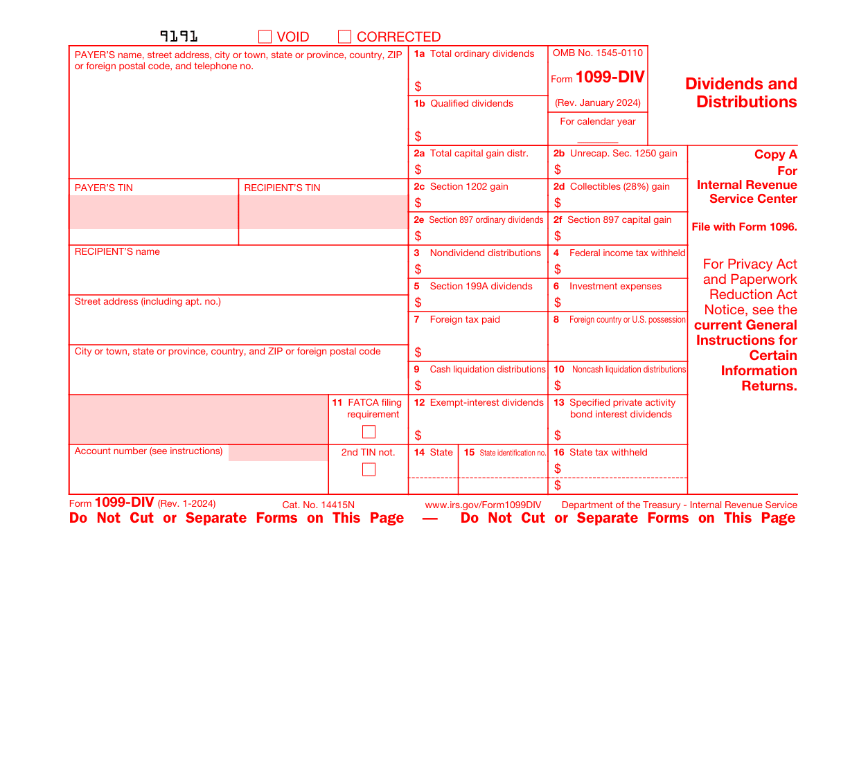 Form 1099-DIV for 2024