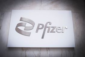 Exterior view of the Pfizer headquarters building in New York City.