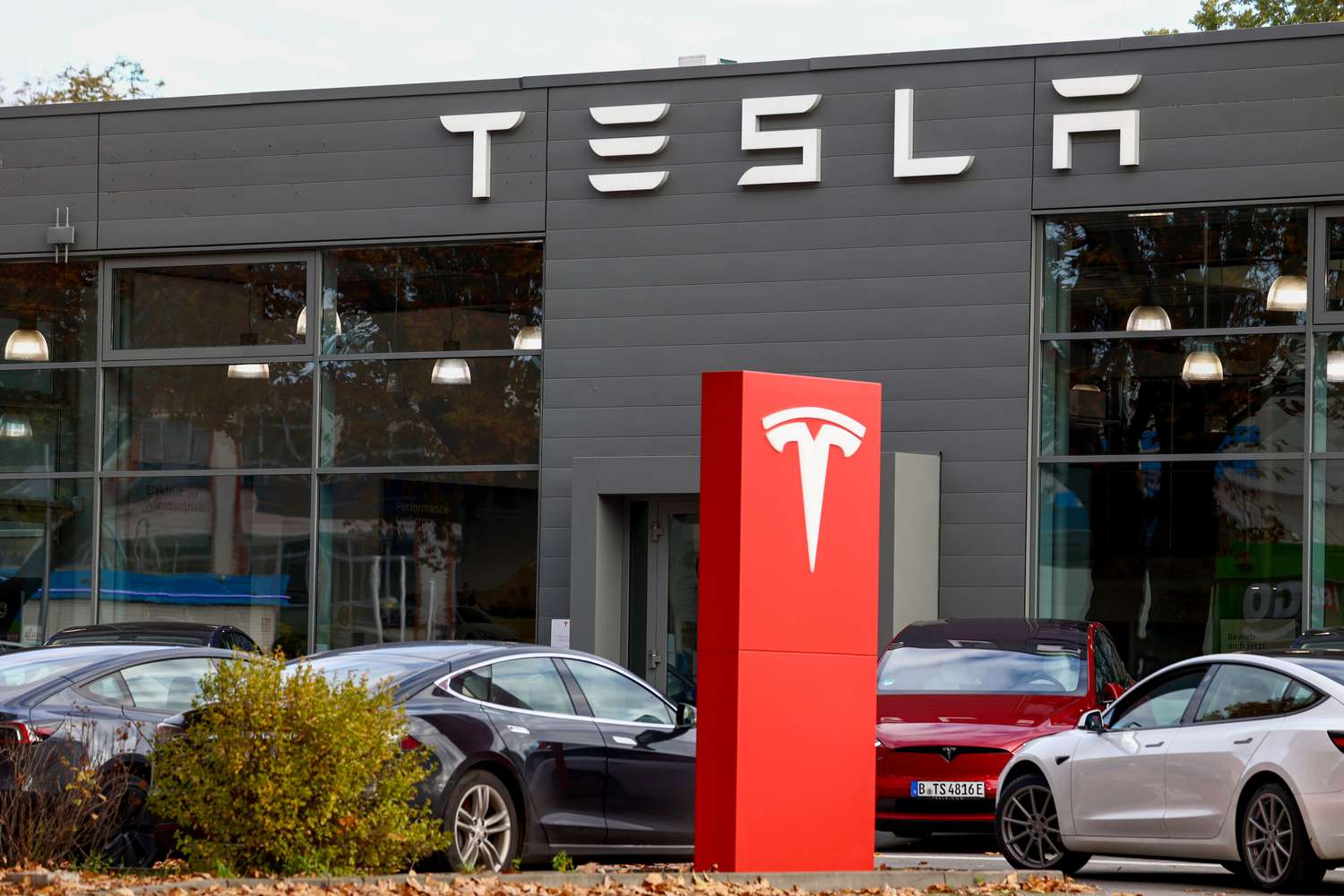 A Tesla dealership in Germany.