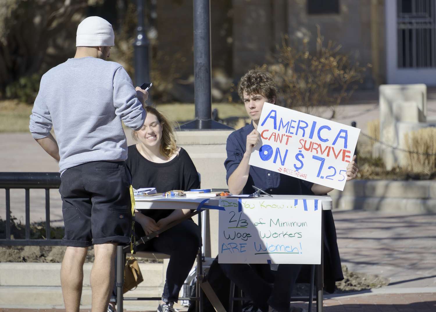 Minimum wage protest