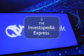 Image of a smartphone screen with AI platform DeepSeek's logo 