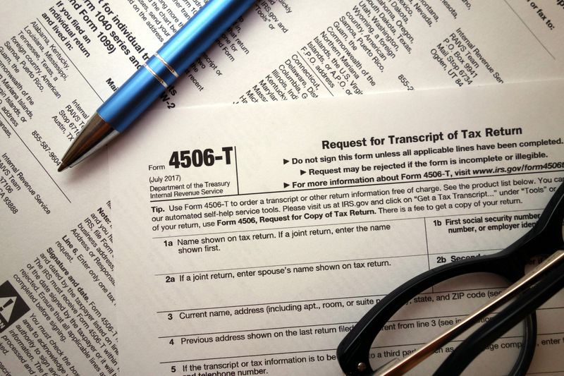 4506-t form for tax time