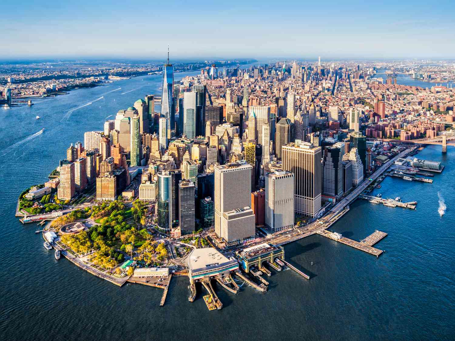 Aerial View of Lower Manhattan