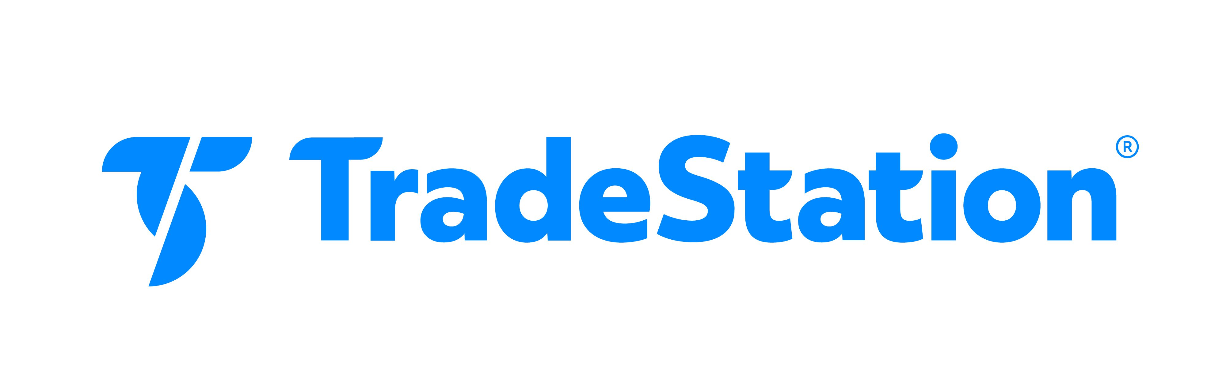 Image shows TradeStation's logo against a white background. 