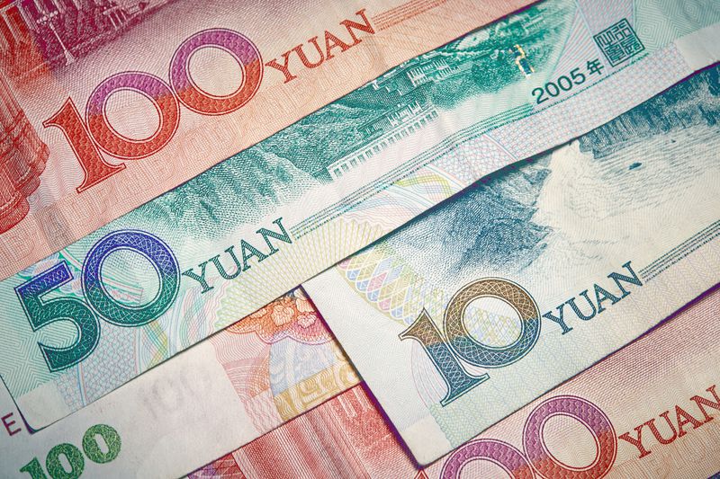 Close-up of Chinese Yuan
