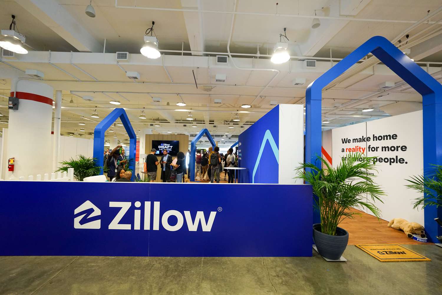 A Zillow exhibition booth at AmericasMart Atlanta on June 13, 2024 in Atlanta
