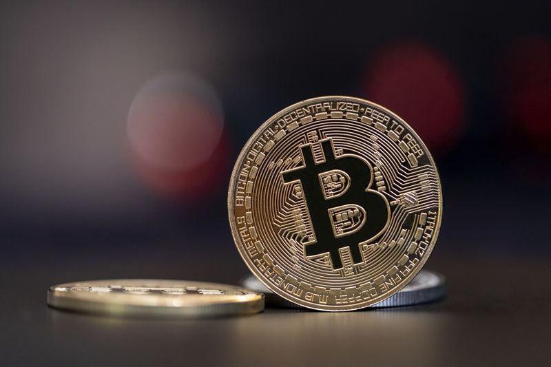 Bitcoins, copy space