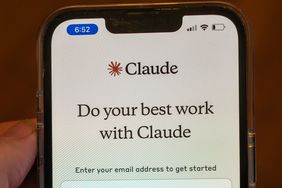Phone screen displaying Anthropic Claude app.