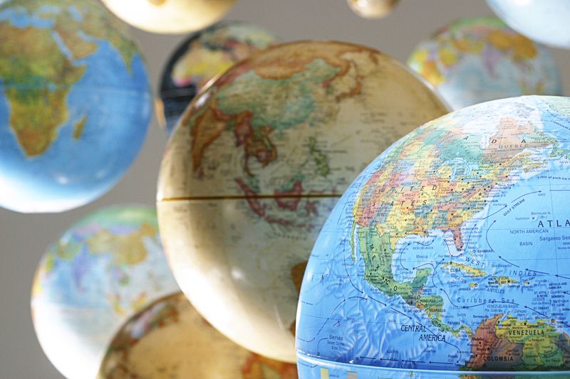 A collection of globes