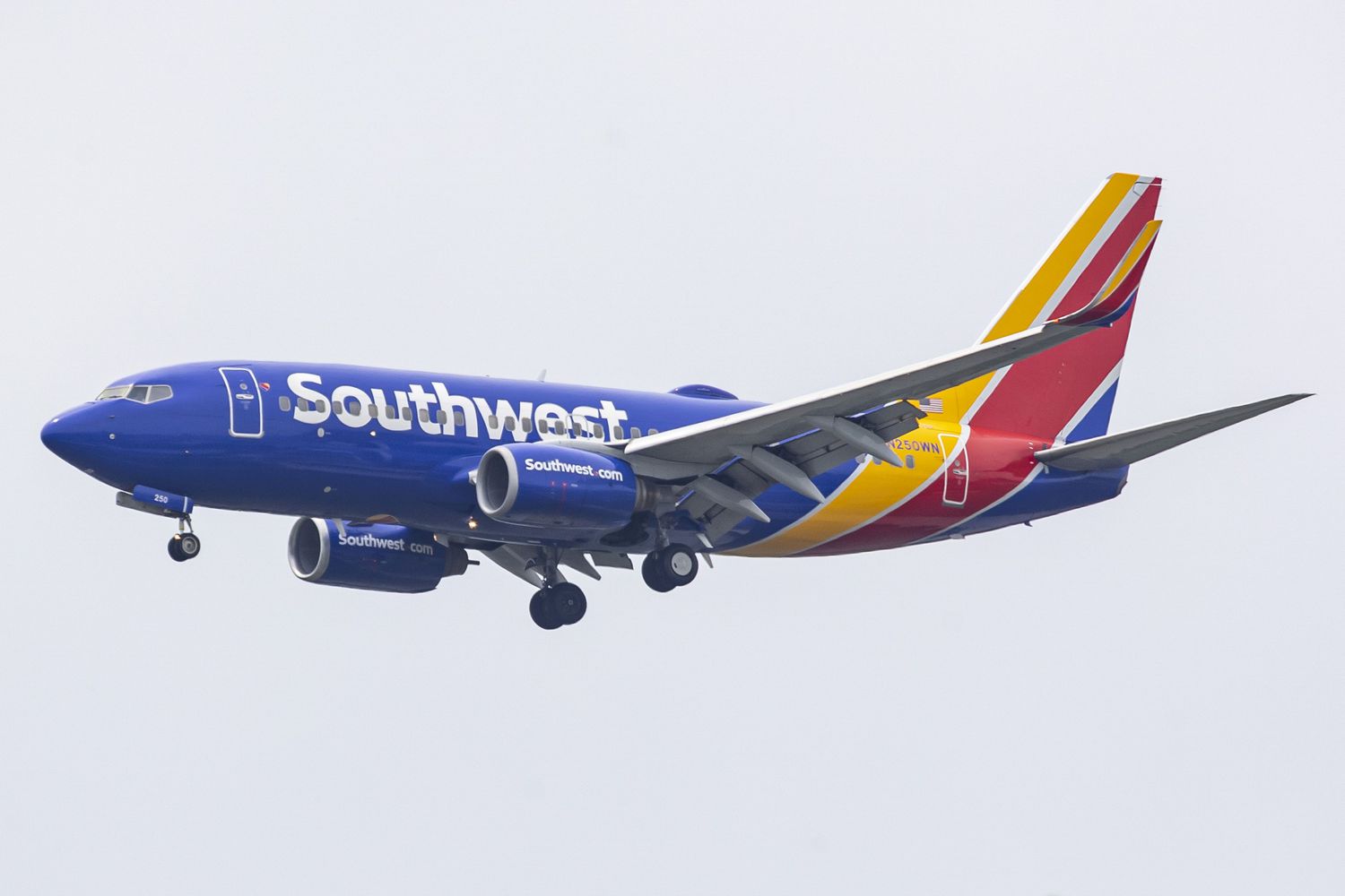 Southwest Airlines Boeing 737-700 aircraft flying