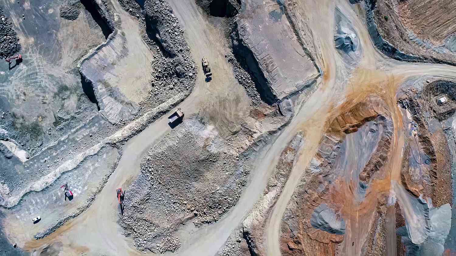 Drone view of Lake Cooper Quarry in Central Victoria.