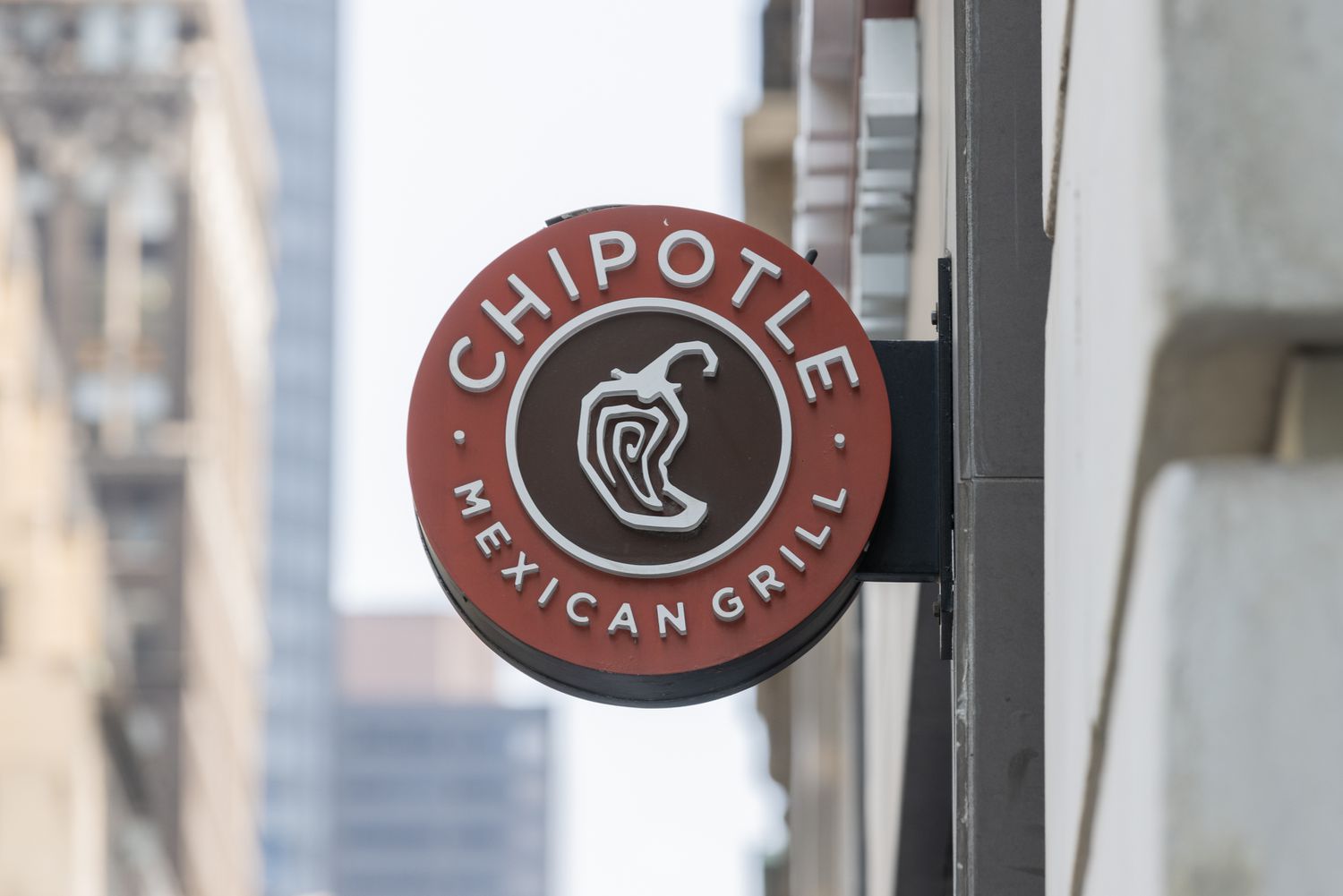 A Chipotle Mexican Grill restaurant sign in New York