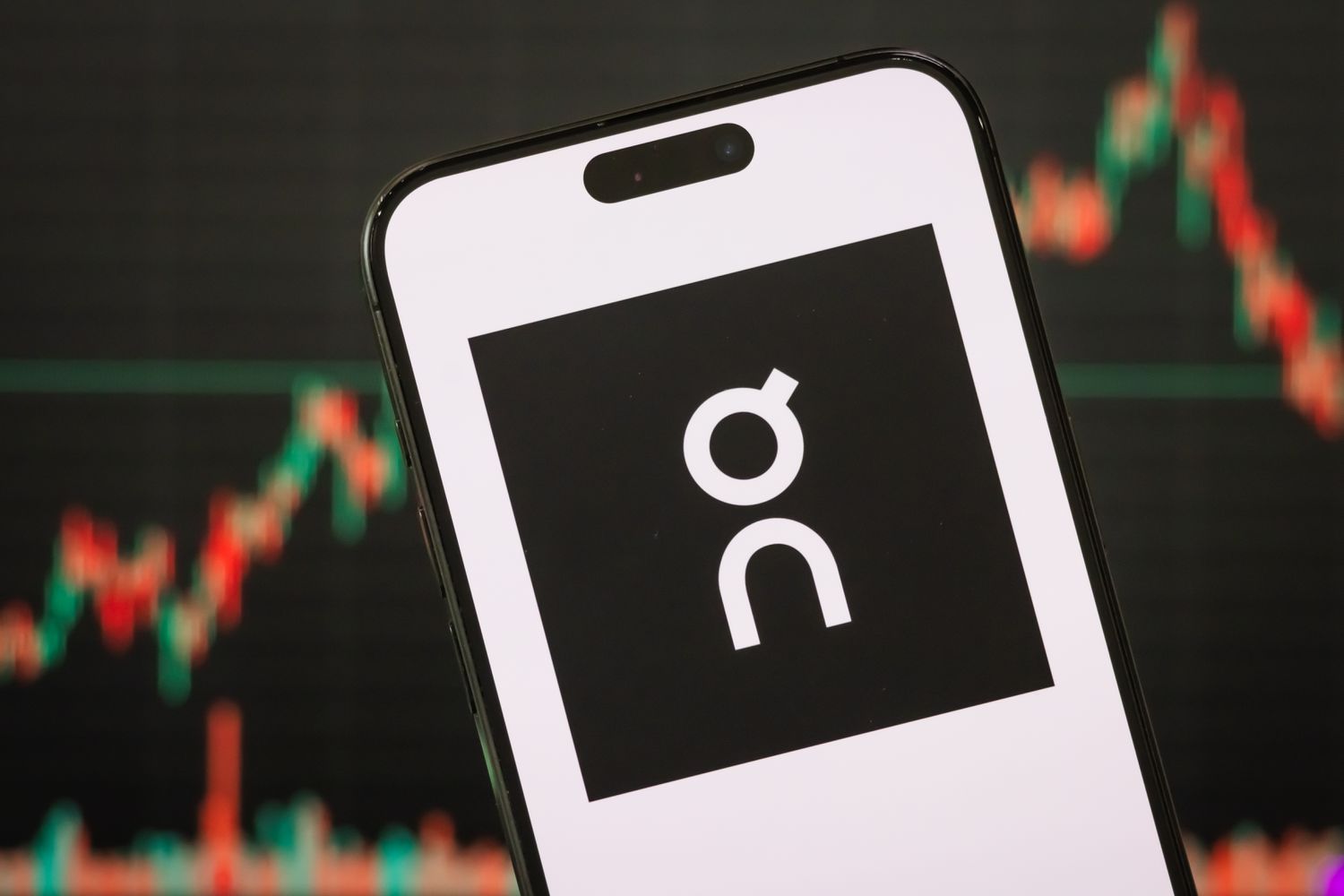 On Holding AG logo is displayed on a smartphone screen
