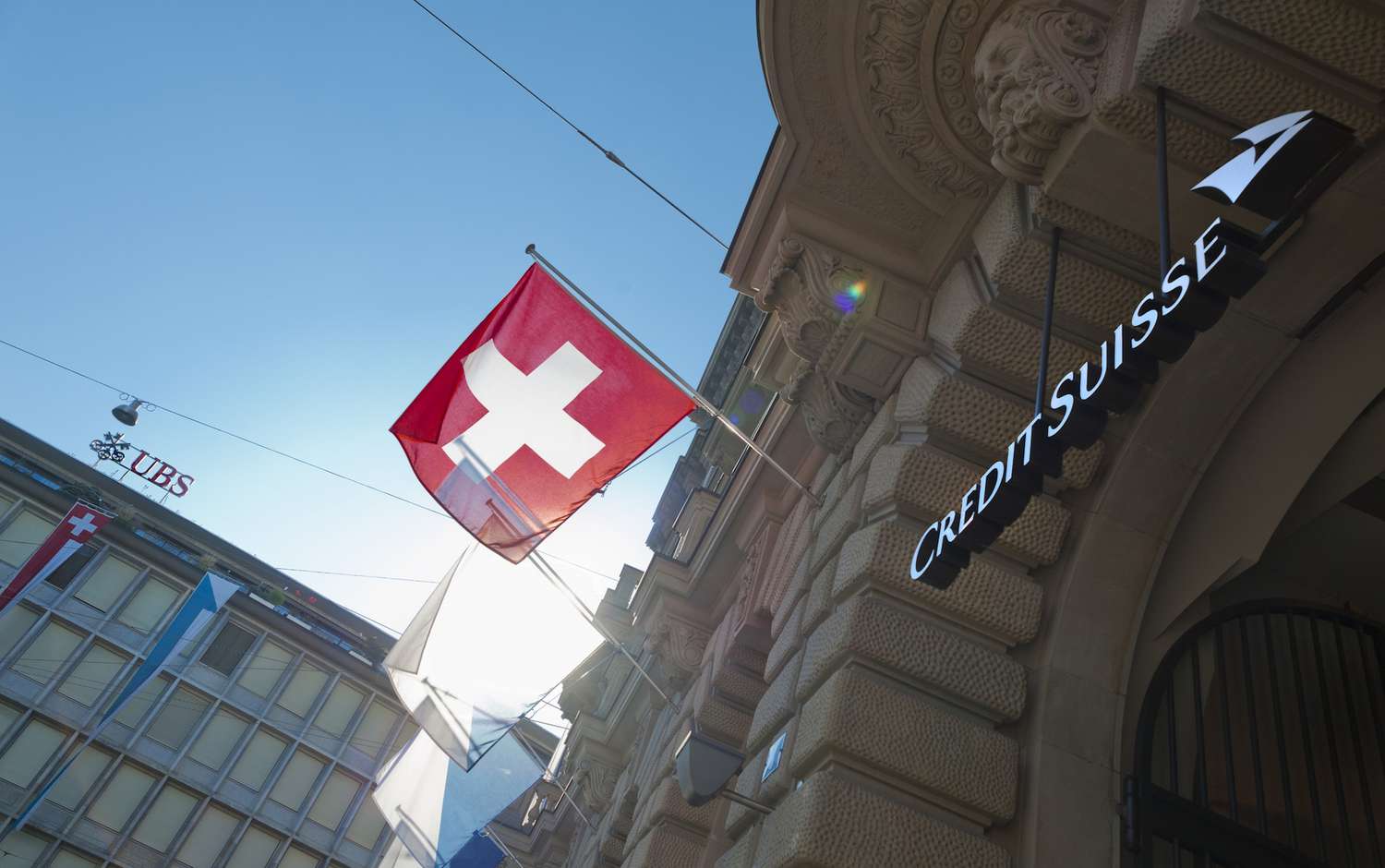 Credit Suisse headquarters on Paradeplatz in Zurich