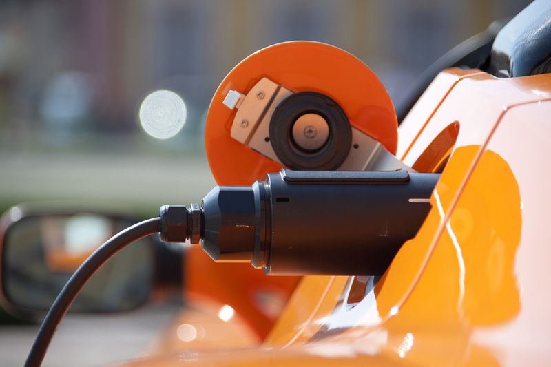Charge Orange Electric Car