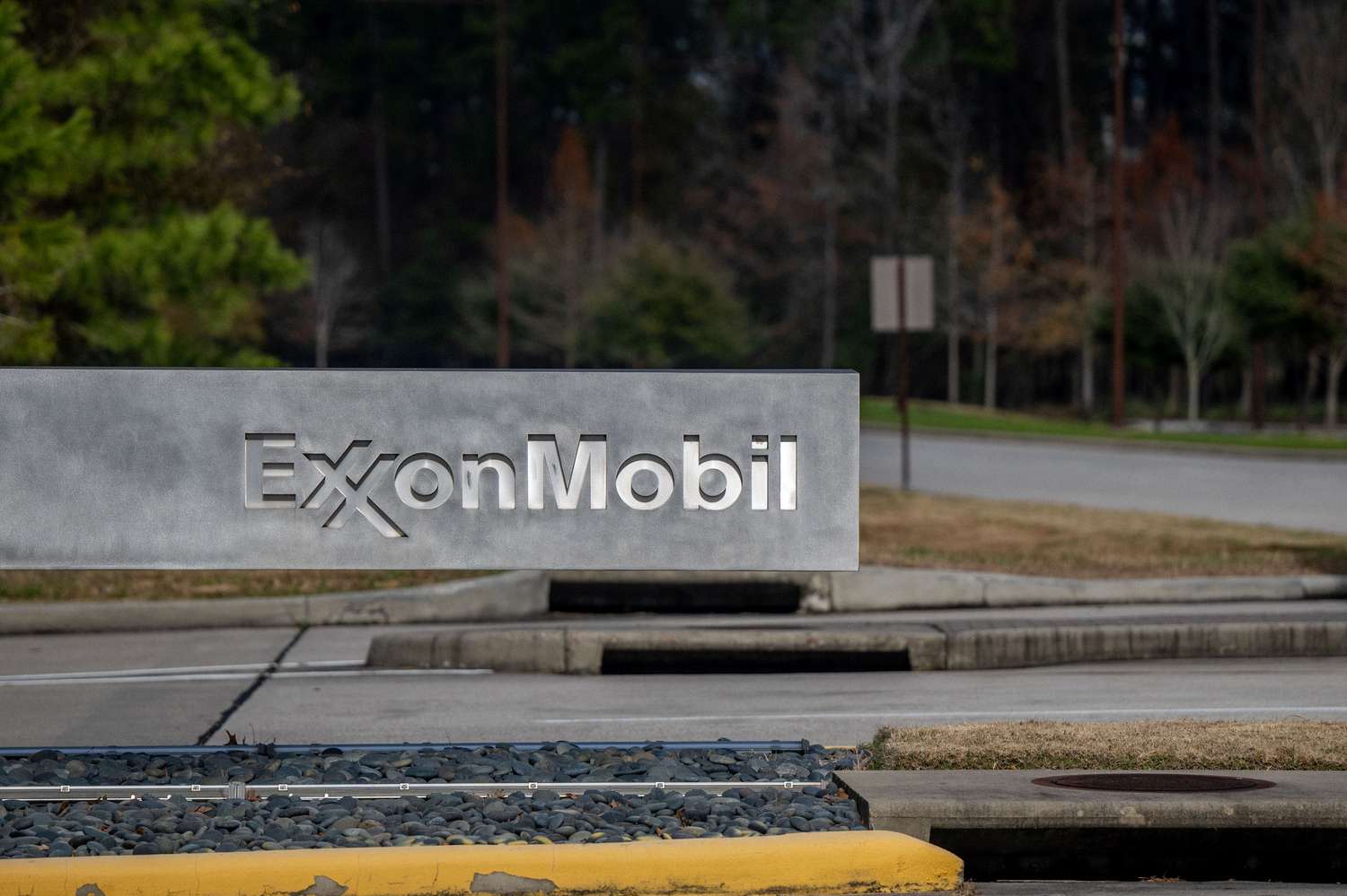 ExxonMobil headquarters sign