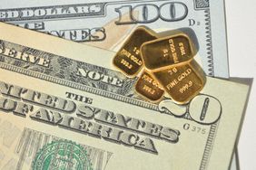 Dollars and gold illustration