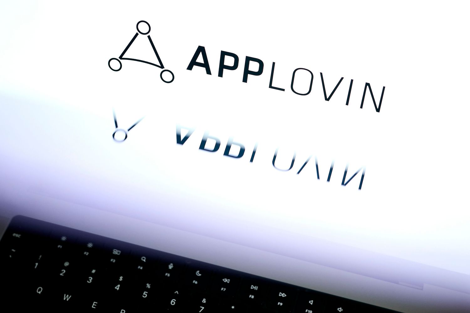 AppLovin logo seen on a laptop screen.