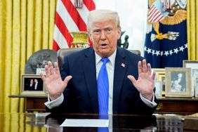 US President Donald Trump speaks in the Oval Office of the White House in Washington, DC, US, on Friday, March 21, 2025
