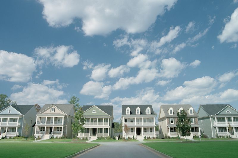 USA, Georgia, Peachtree City, Row of Houses